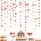 Rose Gold 17th Birthday Decorations Nummer 17 Kreis Dot Twinkle Star Girlande Metallic Hanging Streamer Hintergrund für Mädchen 17 Jahre alt Geburtstag siebzehn Offizielle Teenager Party Supplies