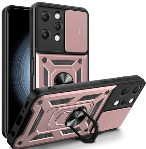 betterfon Handyhülle für Xiaomi Redmi 12 | Stoßfest & Kratzfest | Mit Kameraschutz, Anti-Fingerabdruck & robustem Panzerschutz-Design | Rosegold