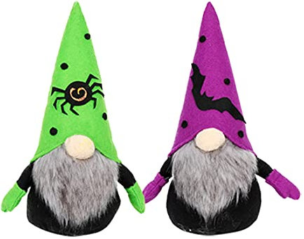 Halloween Dekoartikel Halloween Zubehör mit Lichtern Halloween beleuchtete GNOME Halloween beleuchteter Halloween GNOME Plüschpuppe Indoor Outdoor Party Garten Plüsch (C, One Size)