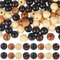 GORGECRAFT 200Stk 4 Farben Holzperlen Natürliche Bunte Holzperlen 16 mm Durchmesser Runde Lose Holzperlen 4 mm Loch Makramee-Abstandsperlen Für DIY Perlenarbeiten Schmuckherstellung Weihnachtsschmuck
