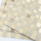BeNice Square Stick on Mosaic Tile Stickers,Marble Self Adhesive Wall Tiles Kitchen Splashback Bathroom Shower Wall Panels Waterproof(5 pcs,Beige)