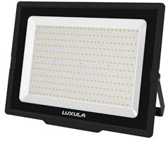 LUXULA LED Strahler Außen, 300W, 3000K Warmweiß, 30000lm, IP65 wasserdicht, Außenstrahler Fluter, Aussenleuchte Scheinwerfer, LED Außenbeleuchtung für Garten, Einfahrt, Garage, Terrasse, Schwarz