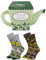 Rainbow Socks - Chaussettes Théière - Chaussettes Nouveauté Hommes Femmes - Chaussettes Cadeau - Teapot Box Socks - 2 paires - Taille 36-40