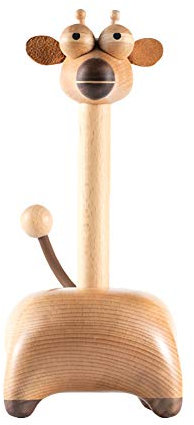 Giraffe Paper Towel Holder Wooden Animal Roll Holder Bathroom and Kitchen Toilet Paper Holder Decorative Gifts Multi-Purpose Height 26-36.5Cm