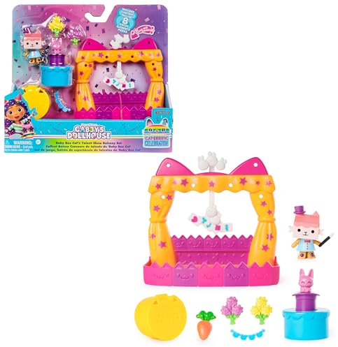 LA CASA DE MUÑECAS DE GABBY - BALCÓN ESPECTÁCULO DE TALENTOS DE 'BEBE BOX' GABBY'S DOLLHOUSE + FIGURA BEBÉ BOX + ACCESORIOS CASA DE MUÑECAS - 6071358 - Juegos Infantiles - Juguetes Niños 3 años +
