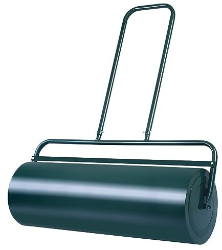 COSTWAY Rodillo de Césped de Jardín de Acero Rodillo de Mano de 48 L Apisonador para Césped (Verde, 114x60x32cm)