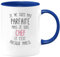 quotedazur - Mug Cadeau Chef - Je Ne Suis Pas Parfaite Mais Je Suis Chef - Tasse Cadeau Chef Femme - Bleu/Céramique