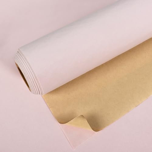 VEELIKE Papier Peint Velours Rose Pâle Papier Adhesif pour Meuble 40 cm x 300 cm Papier Peint Tissu Velours Floqué Doublure Feutre Placard Tiroir Rouleau Adhesif Decoratif Boîte à Bijoux Chambre
