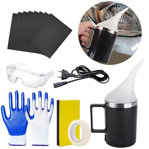 Ctopkatuo Auto Scheinwerfer Bedampfen Polierset Set, Verdampfer Reiniger Scheinwerfer Aufbereitung Set, Auto Scheinwerfer Reparatur Politur Set Mit Handschuhe Und Schutzbrille