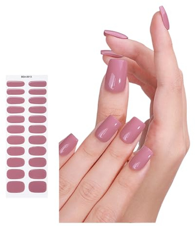 Semi-cured Gel Nail Sticker Full Wrap Nail Polish Strip Solid Color Gel Nail Strip Nail Art Decoration Party