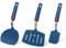 Contiup 3-Pack Silicone Spatula Set, Heat Resistant Kitchen Utensils for Non-Stick Cookware, Wide Slotted Pancake Spatulas Turner with Seamless Thin Edges for Egg, Omelette, Fish Slice (Hazy Blue)