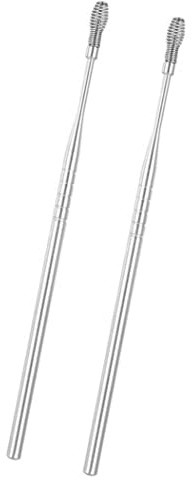 2PCS Spring Earwax Removal Tool, Stainless Steel Spiral Ear Wax Cleaner Tool Set Ear Care