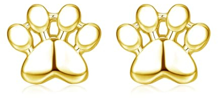 Estrellique Ohrstecker Silber 925, Hypoallergen 925 Sterling Silber Blumen/Pet Paw/Vierblättriger Ohrstecker für Damen Mädchen, Unisex Ziemliche 8mm Helix Tragus Knorpel Schlafen Ohrringe Stecker