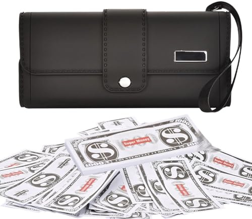 Tasche mit falschen Banknoten, batteriebetrieben, realistisch, lustig, Scherzspielzeug für Geldscheine, für Einweihungsparty, Geburtstag, Weihnachten, Abschlussfeier, Männer, , Erwachsene C