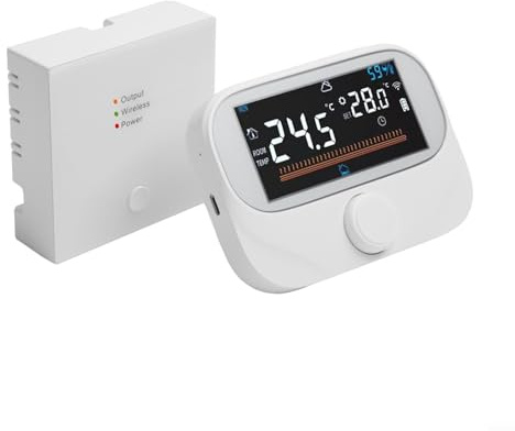 For Tuya Smart Compatible RF Boiler Thermostat With Wireless Wifi, Timer Settings, And Temperature Unit Switching(WiTH3-WIFI)