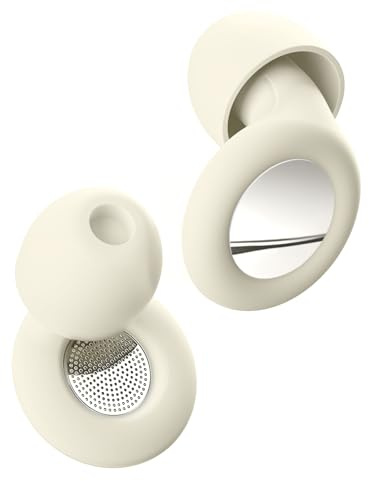 Tappi Orecchie Dormire, Protezione Uditiva, Tappi per Orecchie Antirumore, Silicone Auricolari Ultra Morbidi e Riutilizzabili Antirumor, per Festival, Dormire, Viaggiare, Lavorare, Studiare, Bianco
