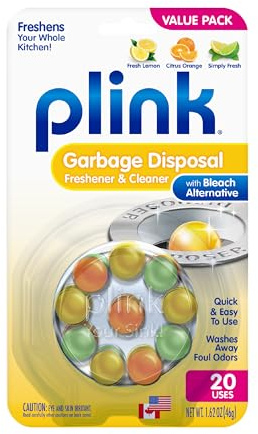 Plink Pack of 20 Garbage Disposal Freshener and Cleaner, Assorted Fragrances
