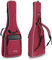 Rocktile Klassik-Gitarrentasche 4/4-Größe - wasserabweisender Gigbag mit weicher Polsterung und Fixierung im Halsbereich - Rucksack-Gurte - Große Aufsatztaschen für Noten und Zubehör - Rot