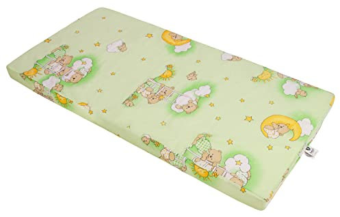 Best For Kids Kinderbettmatratze Reisebettmatratze Babymatratze Schaumstoff Matratze 70x140 cm grün