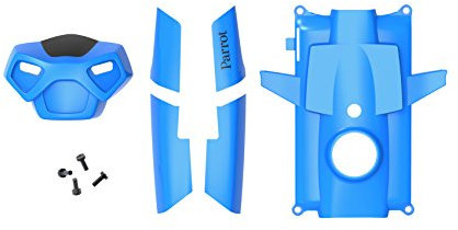 Parrot PF070075 Jeu de 5 coques + Vis pour MiniDrone Rolling Spider Bleu