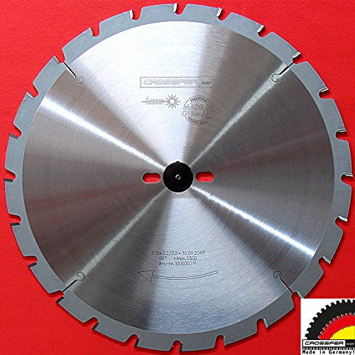 NAGELFEST Hartmetall Kreissägeblatt | Ø160 bis Ø700 mm | HM Kreissägeblatt Nagelfest für Holz | Sägen mit Wippsäge, Tischkreissäge, Kreissäge, Kappsäge | CROSSFER® (Ø315 x 30 (Z20))
