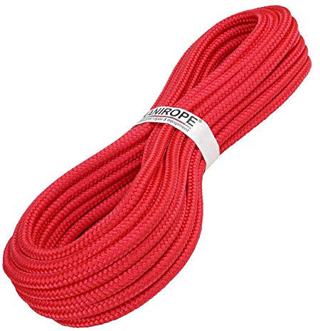 Kanirope® PP Seil Polypropylenseil MULTIBRAID 14mm 10m Farbe Rot (0114) 16x geflochten