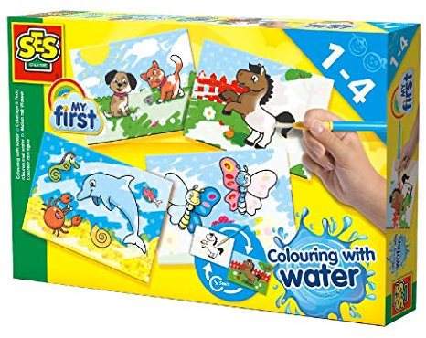 SES 144210 creative 14421 SES My First Malen mit Wasser Bilder-Set zum Ausmalen, 3 Jahre to 4 Jahre, gelb