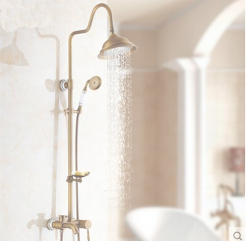 Gowe Laiton antique Colonne de douche baignoire robinet mitigeur pour pomme de douche à main Unit W/porte-savon