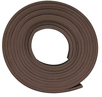Amig - Burlete Adhesivo de Caucho - Para Evitar Corrientes de Aire por Rendijas en Puertas y Ventanas Batientes y Correderas - 6 metros en 2 Tiras de 3 m - Color Marrón - Aislante para Huecos 1-3,5 mm
