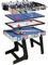 JCFDE Multigame Spieletisch Mega inkl. komplettem Zubehör, Spieltisch mit Kickertisch, Billardtisch, Tischtennis, Hockey 121.5*61*81.3 cm