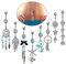 8Stück Bauchnabelpiercing Blau mit Lang Anhänger Set für Damen Frauen Mädchen,14G Silber Edelstahl Baumeln Bauchnabel Ring Nabelpiercing,Gebogene Nabel Barbell Körper-Schmuck Piercing CZ Intarsien10mm