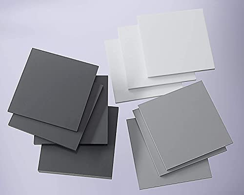 nattmann PVC Platte Hart hellgrau 2-25 mm Zuschnitt TOP QUALITÄT von SIMONA® RÖCHLING® TROVIDUR® (5 mm, 195 x 195 mm) - nach Maß/Wunschmaß möglich