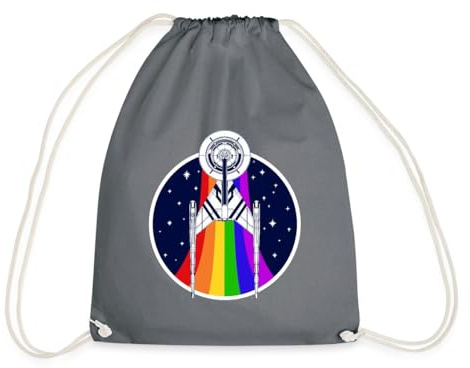 Spreadshirt Star Trek Discovery Gay Pride Regenbogen Emblem Turnbeutel