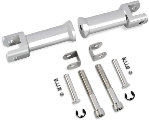 Hokuotolite Kit de montage pour repose-pieds passager Harley Softail Deluxe Fat Boy Heritage Sport Glide Softail Slim Street Bob Breakout Low Rider modèles 2018 2019 2020, chromé