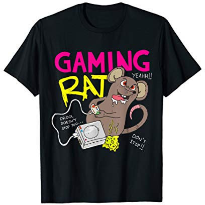 Lustige Gaming Ratte Video Game Computer Videogame PC T-Shirt