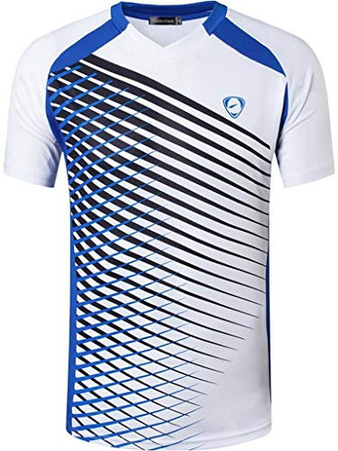 jeansian Herren Sport Tee Shirt Tshirt T-Shirt Short Sleeve Tops Tennis Golf Bowling LSL230 White XL