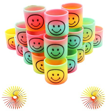 24 Stück Mini Regenbogenspirale Springs Magic Rainbow Puzzle Lernspielzeug für Party Tasche Füllstoffe Spielzeug, Puzzle Mitbringsel Kindergeburtstag Lernspielzeug