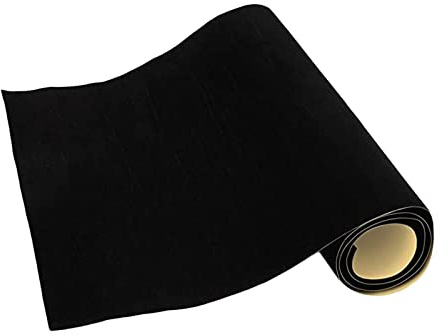Harilla 1 Rolle Self Adhesive Samt Beflockung Liner, Filz Material, Gewebe KlebMaterial, Gewebe Blätter für Kunst, schmuck Box Liner, Weiche Samt Liner für, Schwarz