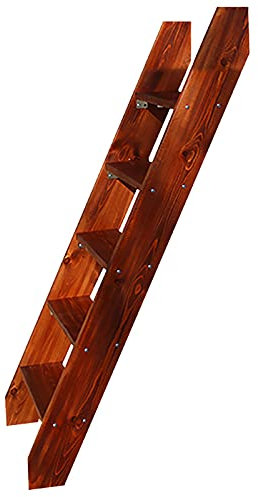 Scaletta Scala per Letto Scala Resistente Marrone del Letto Gemellato, Scale a Soppalco in Legno A 2/3/4/5 Gradini, Dormitorio Universitario Camera a Castello Biblioteca Scala Letto a Castello Vintage