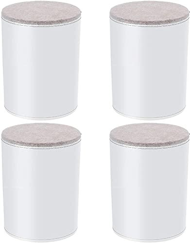 4 Pieds de Support de Meubles,Rehausseurs Autocollants en Acier Carbone,Diamètre 6cm,pour Sofa Lit Meuble TV Tables de Bout,Rond Rehausseur de Meubles,Haute 5cm/10cm,Noir/Blanc/Marron (10cm, white)