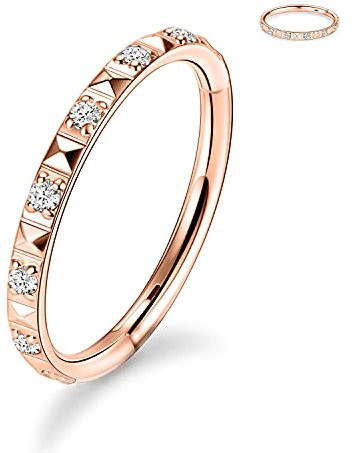16G Conch Hoop Ring Knorpelohrringe 316L Chirurgenstahl Nahtlose Higned Segment Clicker Nasenring Hoop Roségold Helix Tragus Lip Lobe Ohrringe Septum Daith Piercing Schmuck 10mm mit CZ Pyramide
