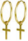 I-be, Kreolen mit Kreuz Ohrringe, 14 k (585) Gold, 20x13 mm, 39585 Kreolen Kreuz