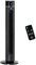 HOMCOM Ventilateur colonne ioniseur 2 en 1 - oscillant silencieux 60W - télécommande, panneau contrôle tactile, timer - 3 modes, 3 vitesses - noir