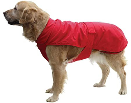 Fashion Dog Hunde-Regenmantel mit Fleecefutter - Rot - 33 cm