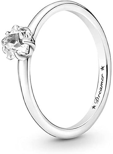 Pandora Moments Ring Stern, Sterlingsilber, mit klarem Cubic Zirkonia, 48