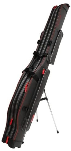 Rutenfutteral 3 Fächer versteifte Rutentasche Futteral mit Ständer (160cm / 3 Fächer/UWD-06-160-3-GY)