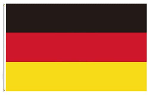 Lixure Deutschland Flagge/ 60x90cm Fahne -Polyester, Digitaldruck, lebendige Farbe, lichtbeständig, doppelt genäht, mit Messingösen für Garten Innen- Außenbereich