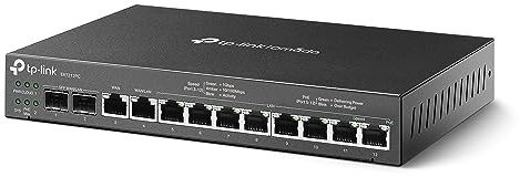 TP-Link ER7212PC | Enrutador Omada, interruptor PoE y controlador 3 en 1 Gigabit VPN Router | Hasta 4 WAN | 8 PoE+ Puerto LAN @ 110W | Sin ventilador | Fácil instalación | Equilibrio de carga