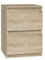 Oggi Lugo Nachttisch Schrank mit Zwei Schubladen 30x40x30cm Minimalistisch Modern aus 16mm Schichtstoffplatte Design Wohnzimmer Schlafzimmer Flur Grifflos Sonoma Eiche