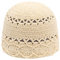 ZLYC Damen Cotton Crochet Hat Knit Skull Cap Beanie-Mütze, Häkelnadel Beige, One Size